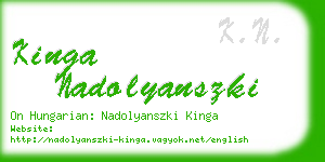 kinga nadolyanszki business card